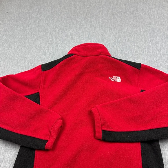 The North Face Jacket Boys Large 14/16 Red Full Zip Fleece Mock Neck Hiking Coat - Picture 11 of 13